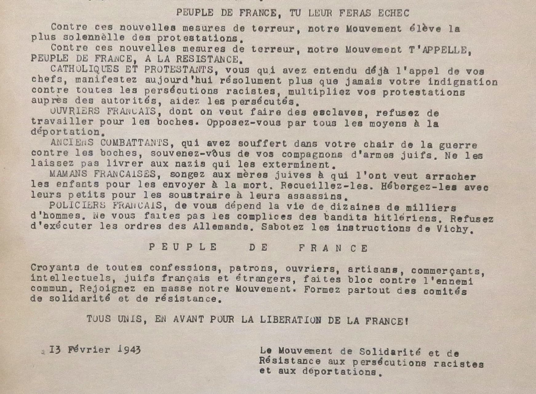 1 - Regroupement de la Résistance juive communiste 44 s11.pa1 .010 mncr 13fev1943 MRJ MOI