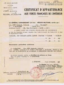 2 - Combat des FTP-M.O.I. au sud 9 s11.pa2 .004 certificat ffi MRJ MOI