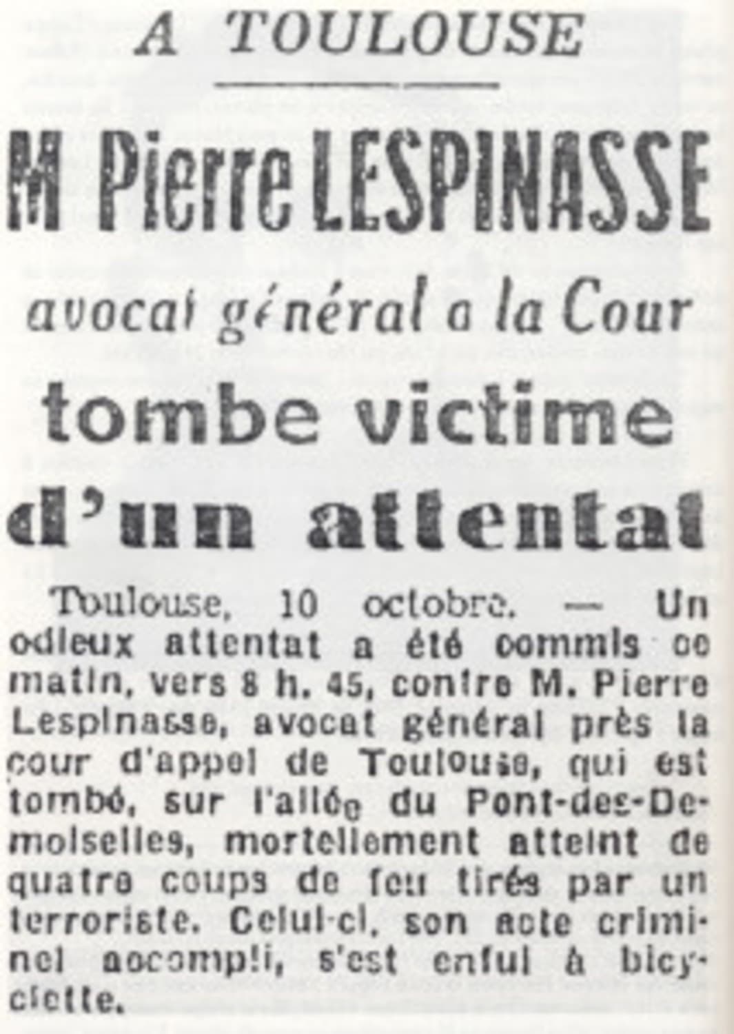 2 - Combat des FTP-M.O.I. au sud 32 s11.pa2 .008 lespinasse depeche MRJ MOI