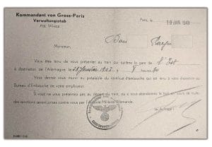 1 - Service du travail obligatoire et propagande 3 s12.pa1 .002 convocation sto snecma mg MRJ MOI