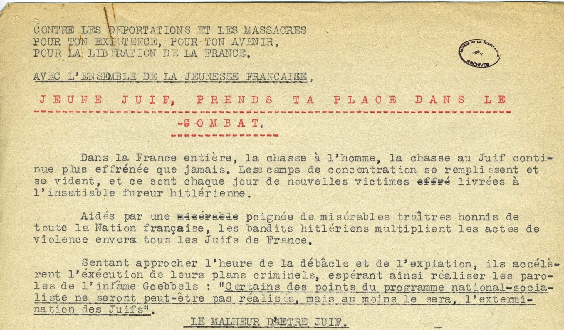 1 - Contre le nazisme et Vichy : convergence des forces 48 MRJ MOI