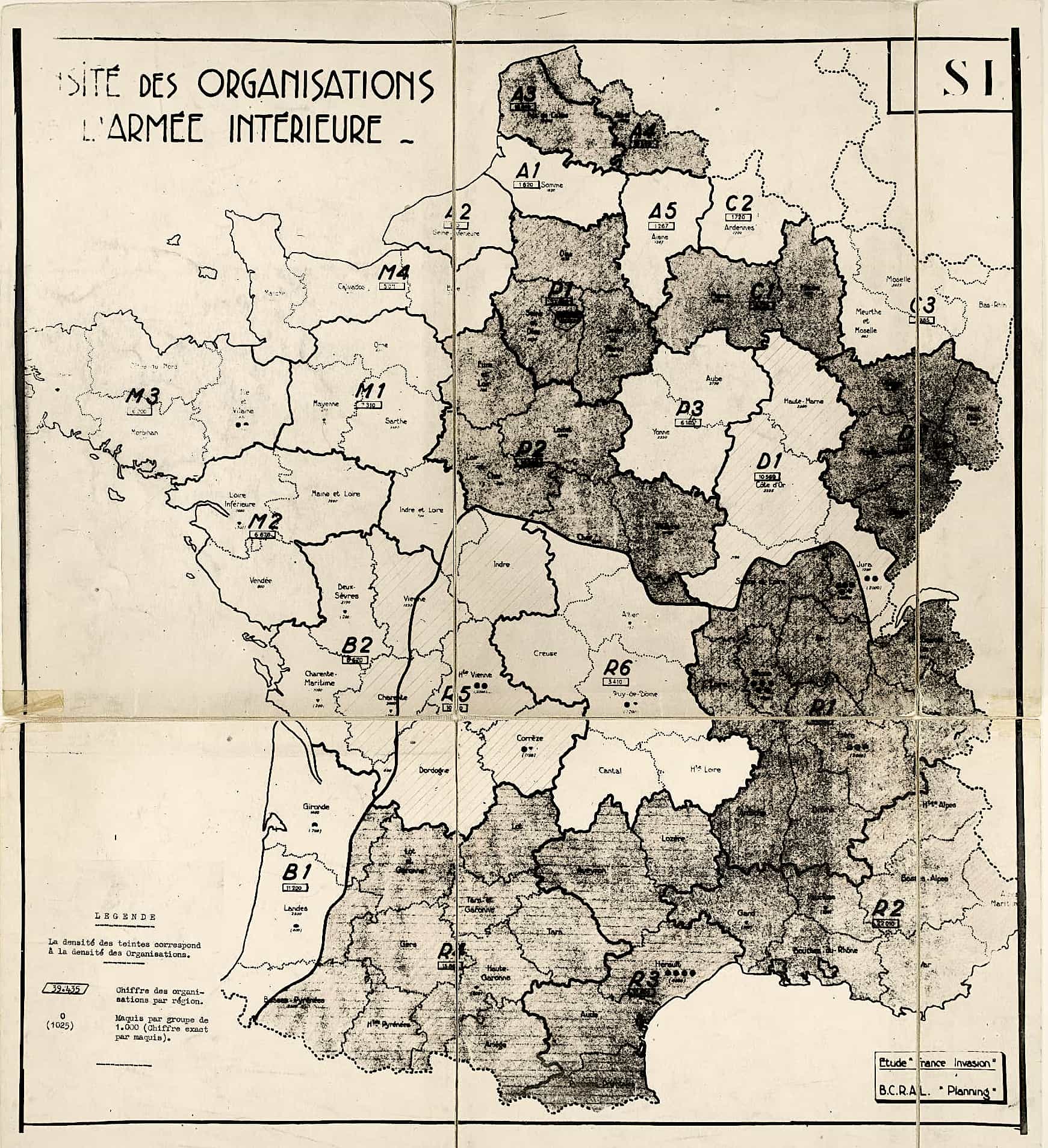 3 - Débarquement allié. Démultiplication des actions de Résistance 29 s14.pa3 .003 carte maquis MRJ MOI