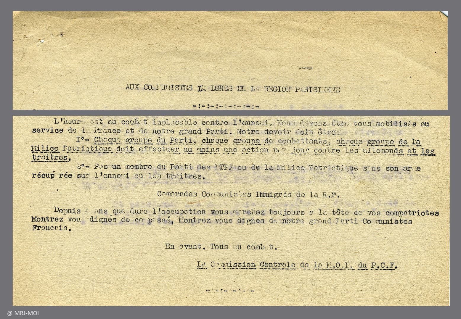 3 - Débarquement allié. Démultiplication des actions de Résistance 47 s14.pa3 .018 m.o.i. aout44 mg MRJ MOI