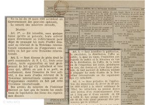 3 - Mise en place de l’information clandestine par la section juive de la M.O.I. 4 s2.pa3 .004 jo 27sept.1939 interd.pcf mg MRJ MOI
