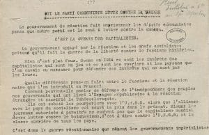 3 - Mise en place de l’information clandestine par la section juive de la M.O.I. 5 s2.pa3 .005 tract renault pcf extr 27oct 1939 MRJ MOI