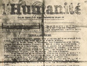 3 - Mise en place de l’information clandestine par la section juive de la M.O.I. 7 s2.pa3 .006 huma clandestine n1 26oct 1939 MRJ MOI