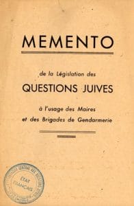 4 - Second statut des Juifs 6 s4.pa4 .002 memento maires a 1941 min MRJ MOI