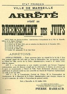 4 - Second statut des Juifs 14 s4.pa4 .010 recensement juifs marseille 22 7 1941 min MRJ MOI