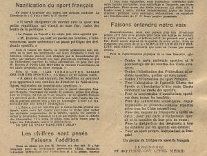 2 - Résistance armée, Résistance civile 8 s5.pa2 .006 tract sport francais 1941 MRJ MOI