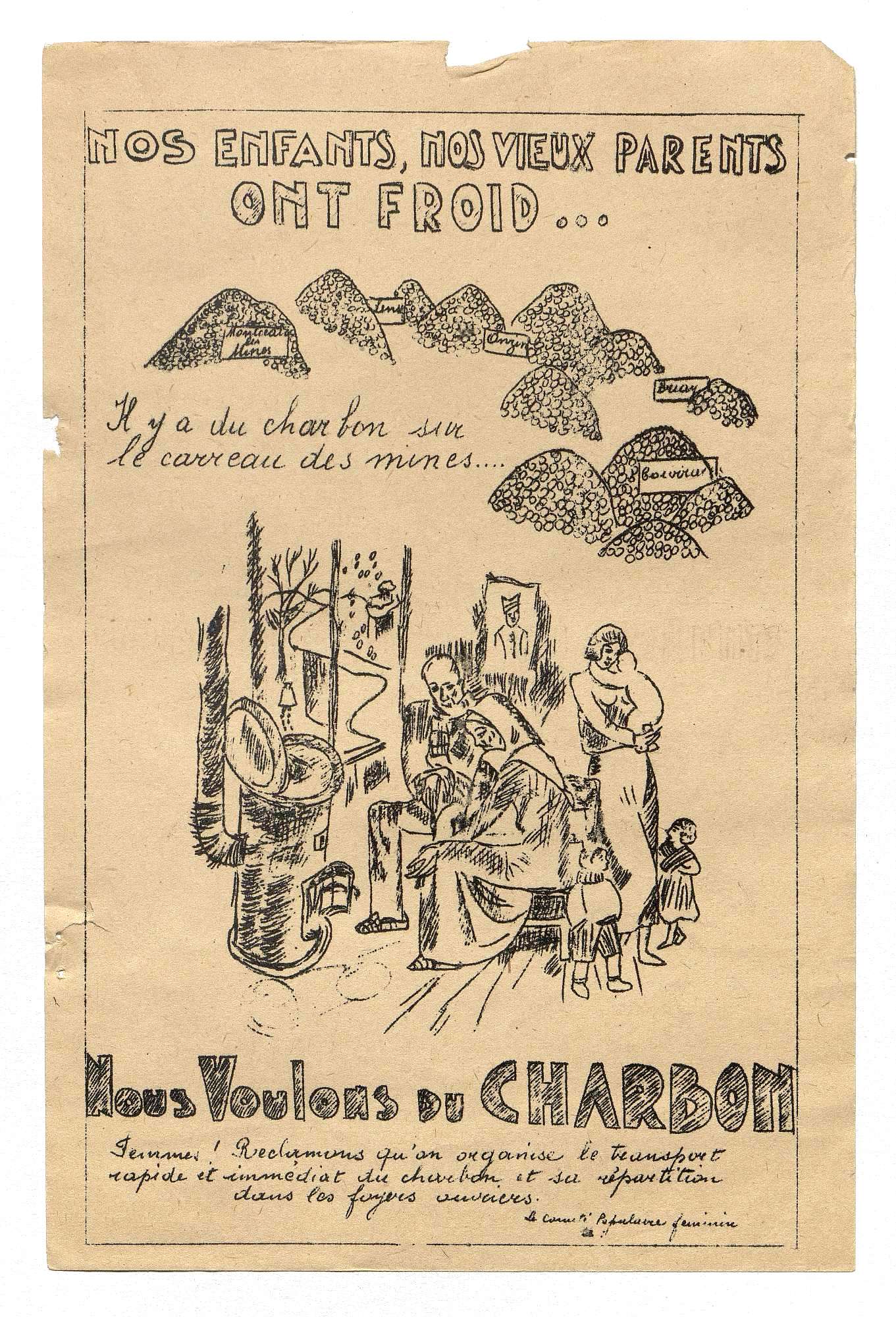 3 - Manifestations anti-hitlériennes et répression 51 s5.pa2 .008 comite populaire feminin janv1941 MRJ MOI