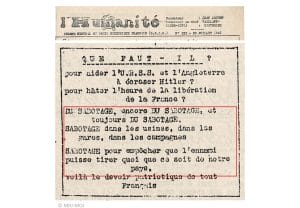 3 - Manifestations anti-hitlériennes et répression 15 s5.pa3 .010 humanite 25 juil41 mg MRJ MOI