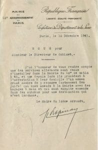 2 - Nouveau palier dans la politique de terreur 27 s7.pa2 .008 arrestations paris16e 12dec1941 min MRJ MOI