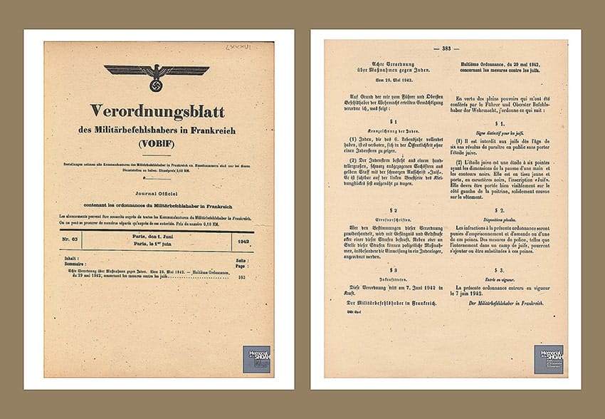 3 - L'appel de « Solidarité » – la Rafle du Vel’d’Hiv 36 s8.pa3 .001 jo 1juin ordonn.29mai42 mg min MRJ MOI